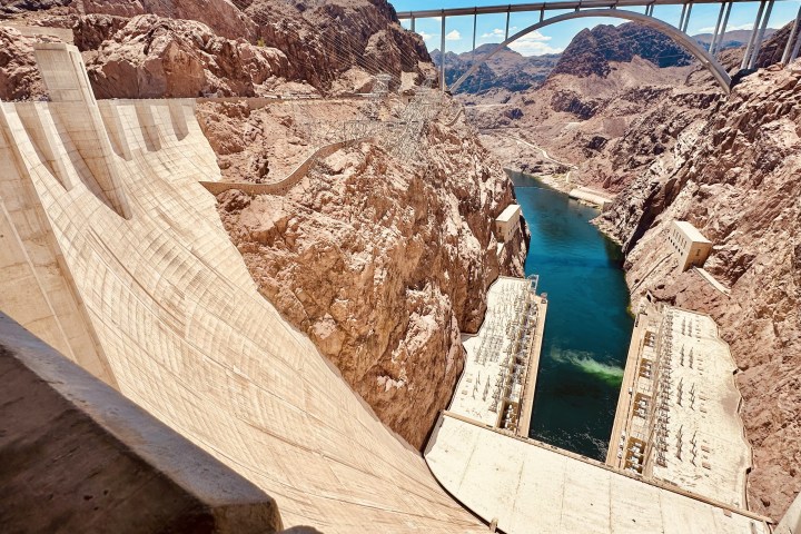 Hoover Dam over a ramp